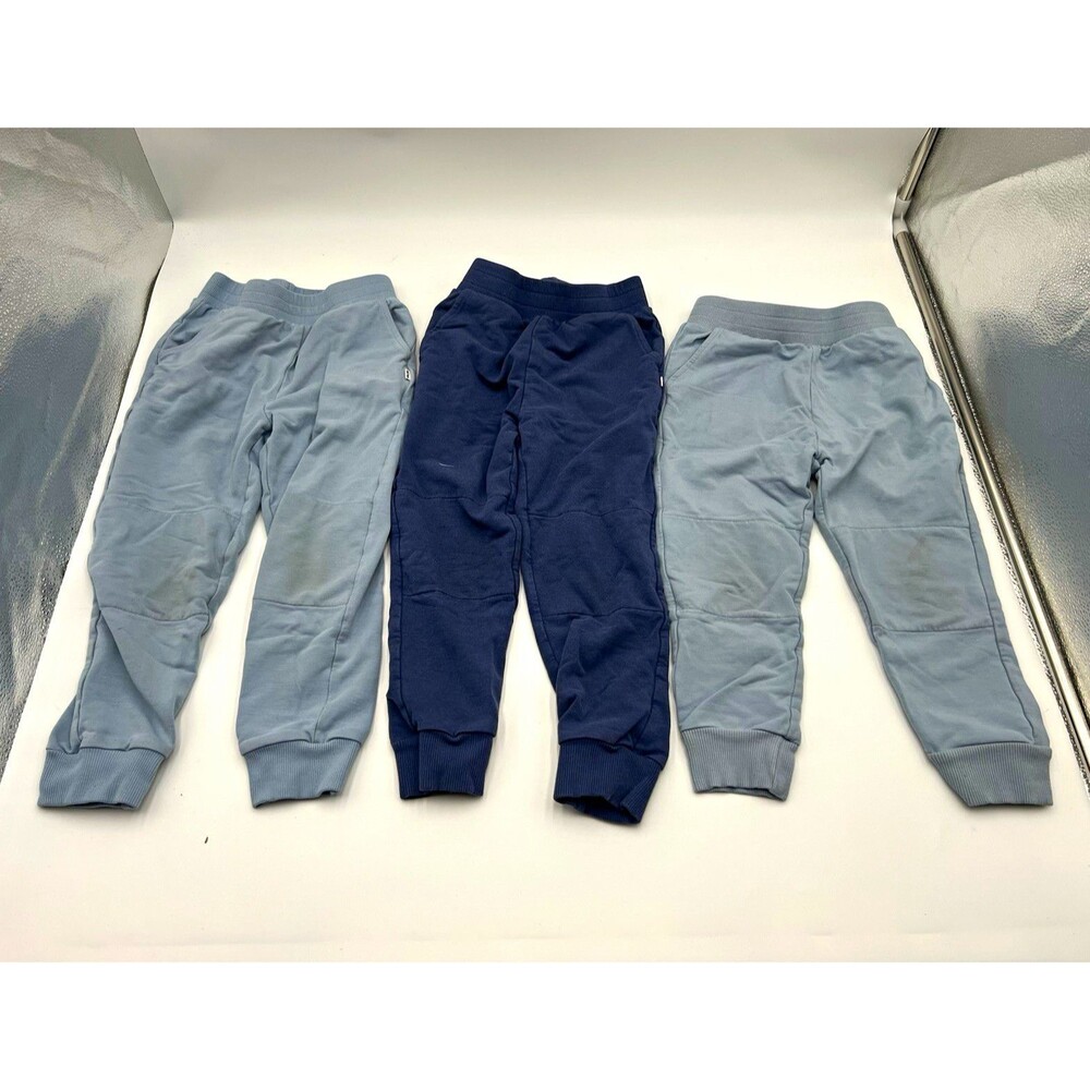 Play by Little Sleepies Boys Jogger Pants Elastic Waist light dark Blue 3T 4T